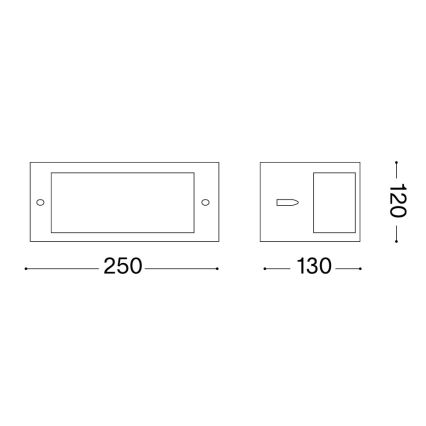 Ideal Lux - Επιτοίχιο εξωτερικό φωτιστικό REX 1xE27/60W/230V IP44 καφέ