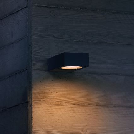 Ideal Lux - Επιτοίχιο εξωτερικό φωτιστικό SIRIO 1xGX53/9W/230V IP65 ανθρακί