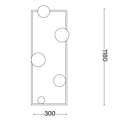 Ideal Lux - Επιδαπέδια λάμπα LED ANGOLO 5xG9/3W/230V ορείχαλκος