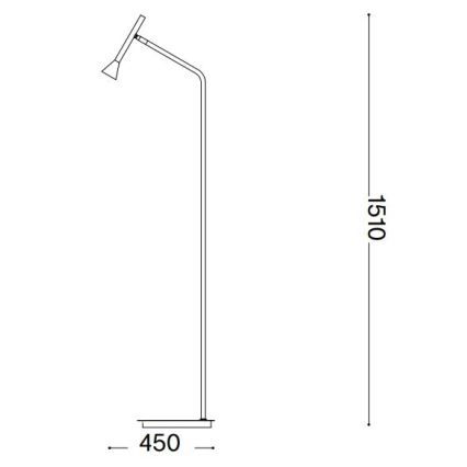 Ideal Lux - Επιδαπέδια λάμπα LED DIESIS LED/4,5W/230V CRI 95 μαύρο
