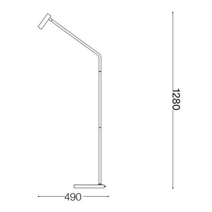Ideal Lux - Επιδαπέδια λάμπα LED EASY LED/3,5W/230V CRI 90 μαύρο