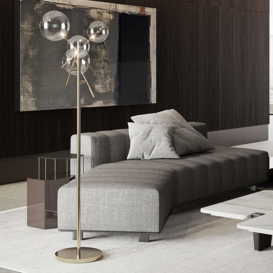 Ideal Lux - Επιδαπέδια λάμπα LED EQUINOXE 4xG4/2W/230V ορείχαλκος/διαφανές