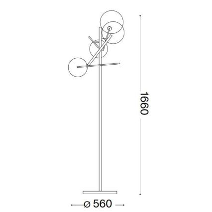 Ideal Lux - Επιδαπέδια λάμπα LED EQUINOXE 4xG4/2W/230V γυαλιστερό χρώμιο/διαφανές