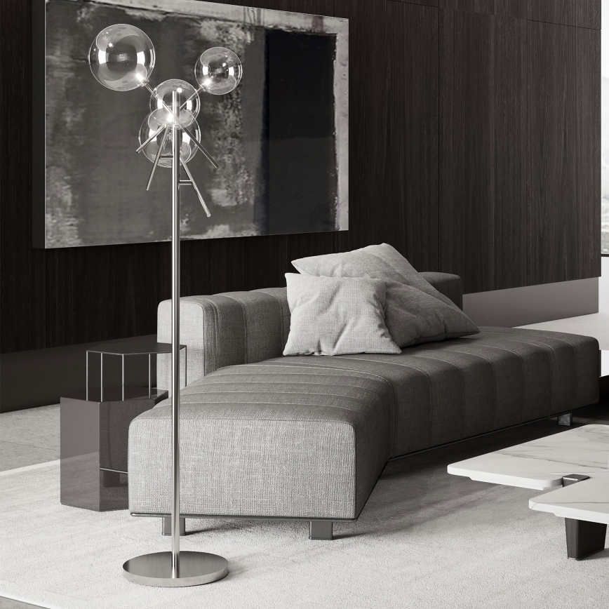 Ideal Lux - Επιδαπέδια λάμπα LED EQUINOXE 4xG4/2W/230V γυαλιστερό χρώμιο/διαφανές