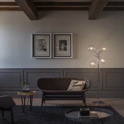 Ideal Lux - Επιδαπέδια λάμπα LED EQUINOXE 4xG4/2W/230V γυαλιστερό χρώμιο/διαφανές