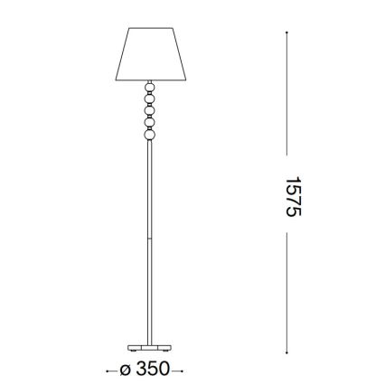 Ideal Lux - Επιδαπέδια κρυστάλλινη λάμπα QUEEN 1xE27/60W/230V χρυσό