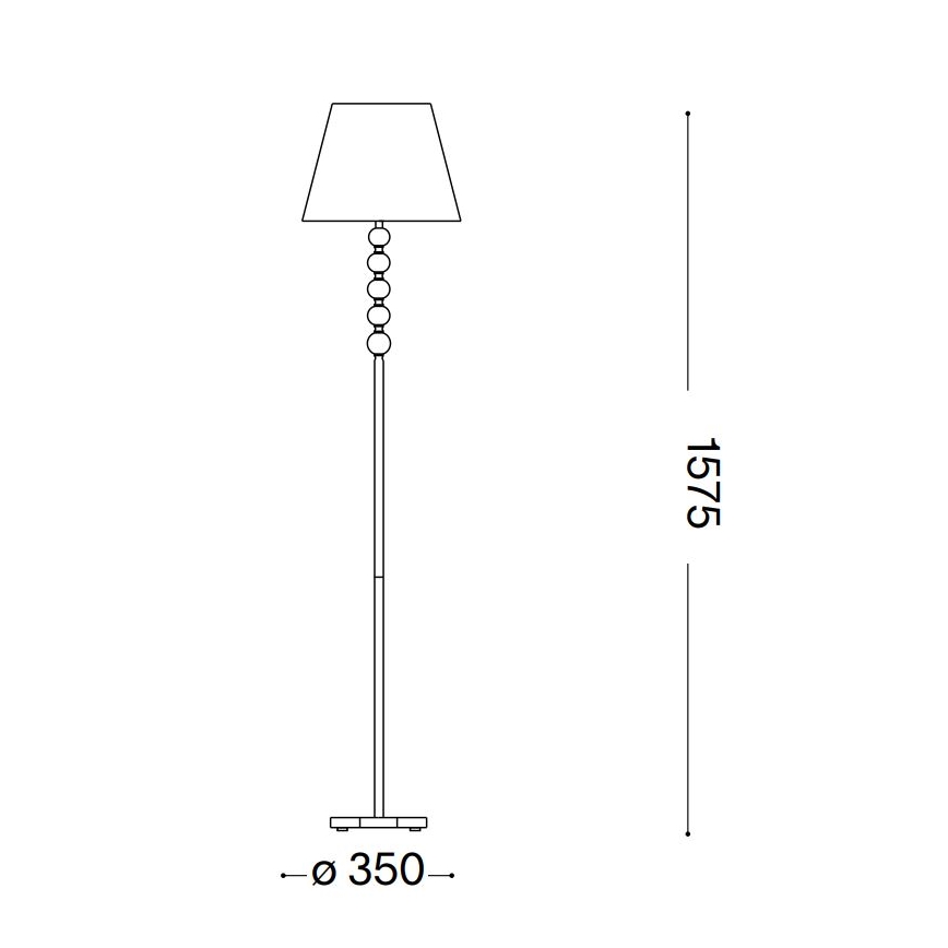 Ideal Lux - Επιδαπέδια κρυστάλλινη λάμπα QUEEN 1xE27/60W/230V χρυσό