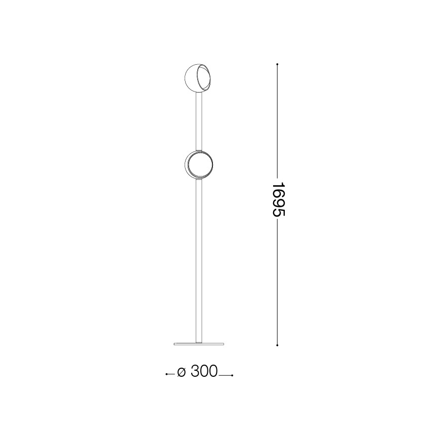 Ideal Lux - Επιδαπέδιο φωτιστικό LED BLOOM 2xLED/5,5W/230V CRI 90 χρυσό/καπνιστό μπεζ