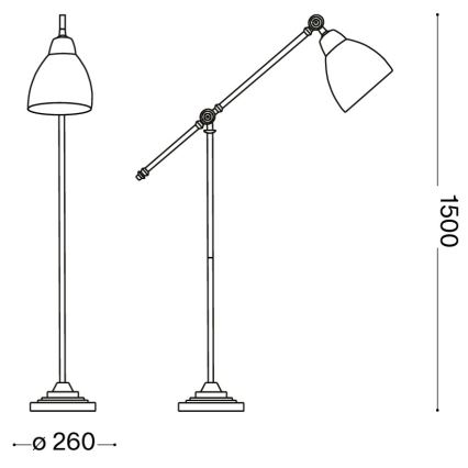 Ideal Lux - Επιδαπέδιο φωτιστικό NEWTON 1xE27/42W/230V γυαλιστερό χρώμιο
