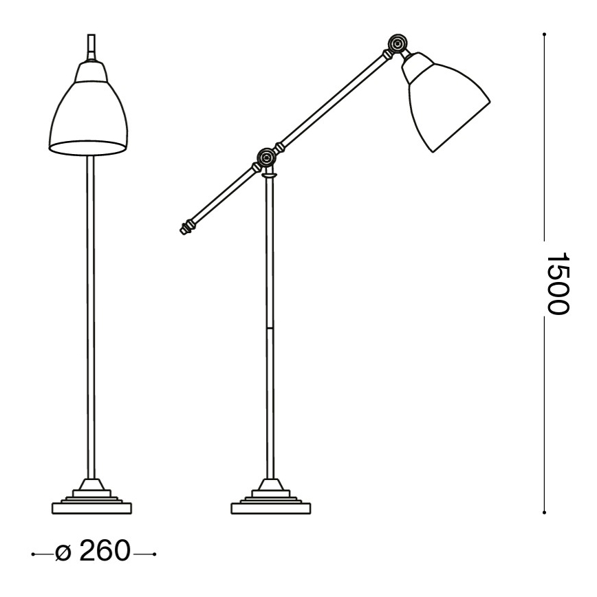 Ideal Lux - Επιδαπέδιο φωτιστικό NEWTON 1xE27/42W/230V γυαλιστερό χρώμιο