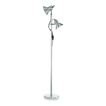 Ideal Lux - Επιδαπέδιο φωτιστικό POLLY 2xE27/60W/230V γυαλιστερό χρώμιο