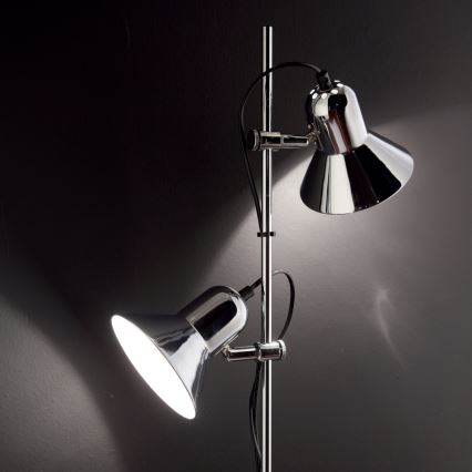 Ideal Lux - Επιδαπέδιο φωτιστικό POLLY 2xE27/60W/230V γυαλιστερό χρώμιο