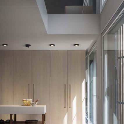 Ideal Lux - LED εντοιχιστό σποτ NOVA LED/12W/230V CRI 90, διάμ. 10 εκ., μαύρο