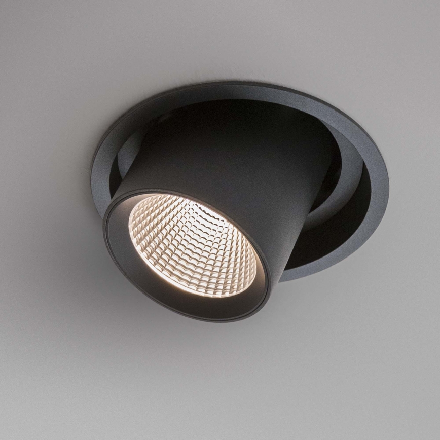 Ideal Lux - LED εντοιχιστό σποτ NOVA LED/12W/230V CRI 90, διάμ. 10 εκ., μαύρο