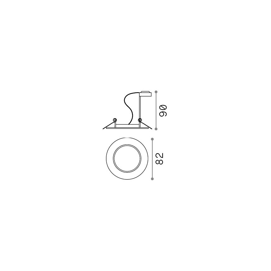 Ideal Lux - Εντοιχισμένο φωτιστικό οροφής SWING 1xGU10/28W/230V Ø 8,2 cm γυαλιστερό χρώμιο