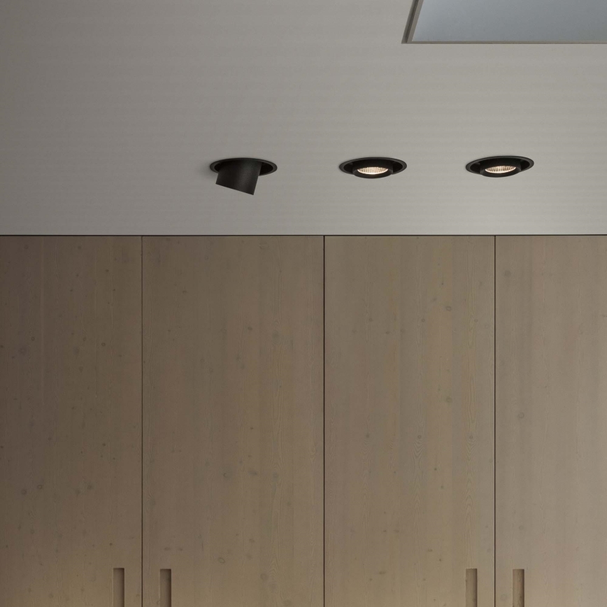 Ideal Lux - Εντοιχιζόμενο σποτ οροφής NOVA LED/12W/230V 4000K CRI 90 Ø 10 cm μαύρο