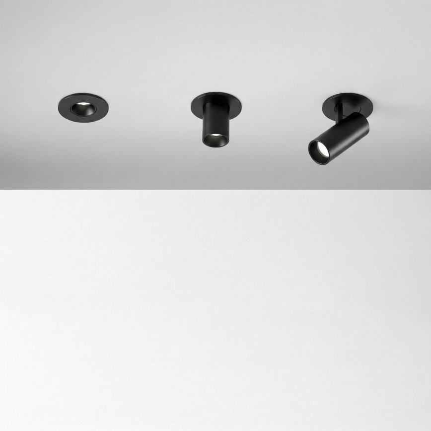 Ideal Lux - LED εντοιχιστό σποτ NOVA LED/6W/230V 3000K CRI 90 Ø 6,8 cm μαύρο