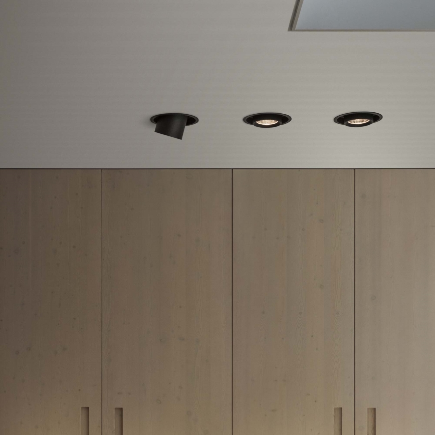 Ideal Lux - LED εντοιχιστό σποτ NOVA LED/6W/230V 3000K CRI 90 Ø 6,8 cm μαύρο