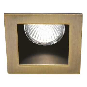 Ideal Lux - Εντοιχιζόμενο φωτιστικό οροφής FUNKY 1xGU10/50W/230V 9x9 cm μπρούτζινο