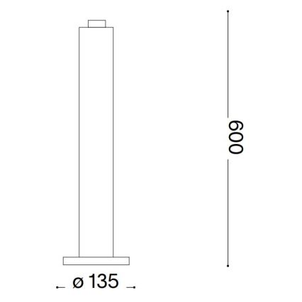 Ideal Lux - Εξωτερικό φωτιστικό CLIO 1xE27/42W/230V 60 cm IP44 μαύρο