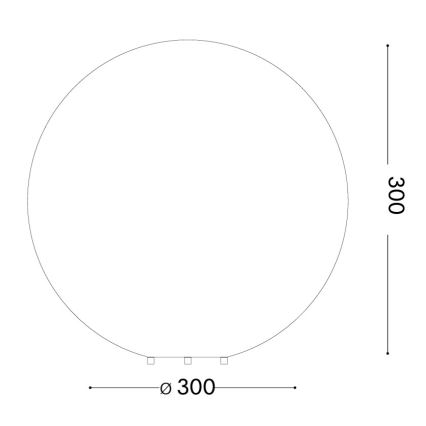 Ideal Lux - Εξωτερικό φωτιστικό DORIS 1xE27/60W/230V Ø 30 εκ. IP44 γκρι