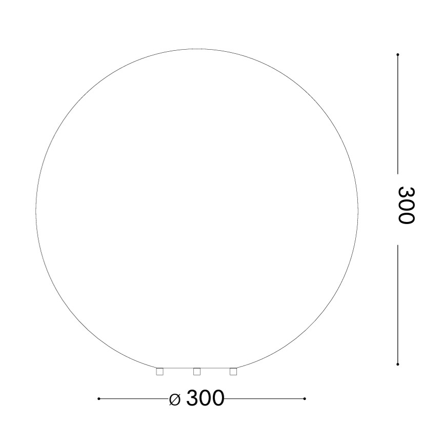 Ideal Lux - Εξωτερικό φωτιστικό DORIS 1xE27/60W/230V Ø 30 εκ. IP44 γκρι