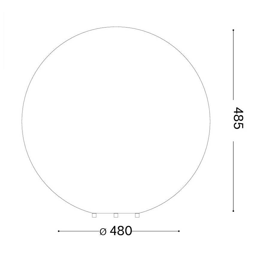 Ideal Lux - Εξωτερικό φωτιστικό DORIS 1xE27/60W/230V διάμ. 48 cm IP44 γκρι