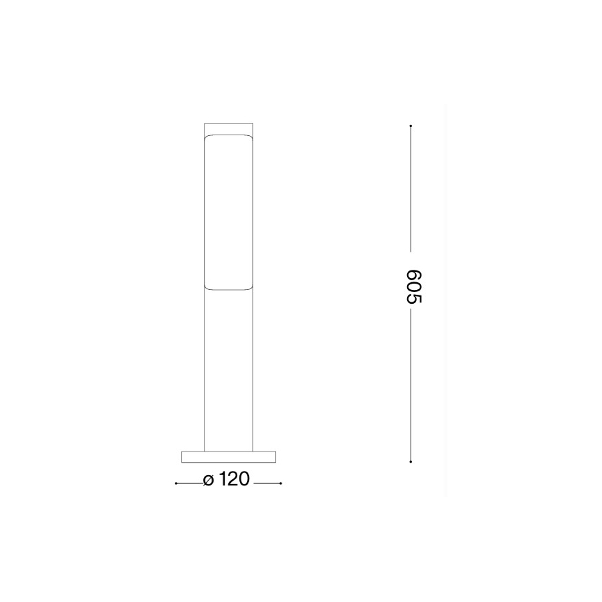 Ideal Lux - Εξωτερικό φωτιστικό LED ETERE LED/9,5W/230V 3000K 60 cm CRI 90 IP44 ανθρακί