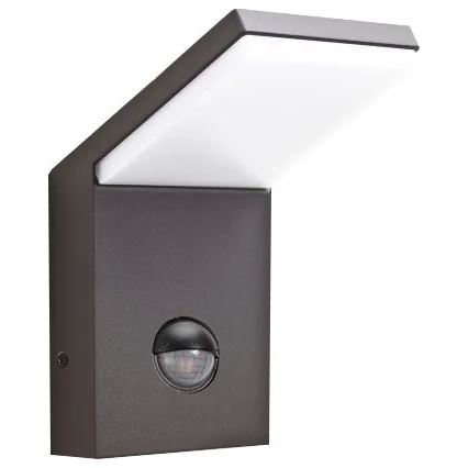 Ideal Lux - LED φωτιστικό εξωτερικού χώρου με ανιχνευτή κίνησης STYLE LED/9W/230V 4000K CRI 90 IP54 ανθρακί