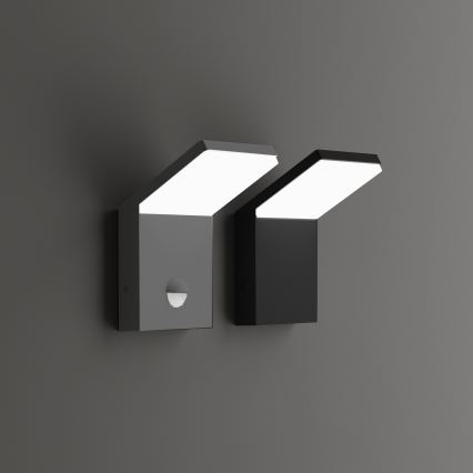 Ideal Lux - LED φωτιστικό εξωτερικού χώρου με ανιχνευτή κίνησης STYLE LED/9W/230V 4000K CRI 90 IP54 ανθρακί