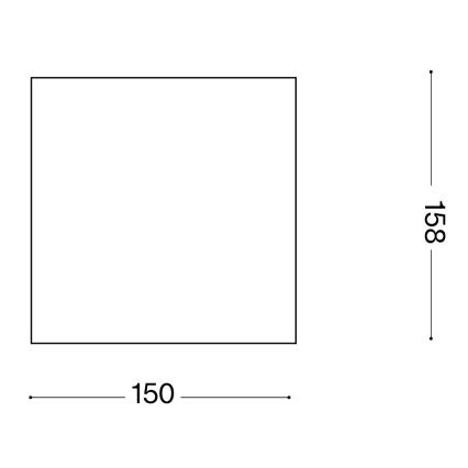 Ideal Lux - Εξωτερικό φωτιστικό σποτ TECHO 1xGU10/20W/230V 15x15 cm IP54 ανθρακί