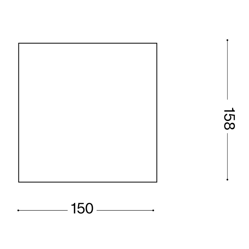 Ideal Lux - Εξωτερικό φωτιστικό σποτ TECHO 1xGU10/20W/230V 15x15 cm IP54 ανθρακί