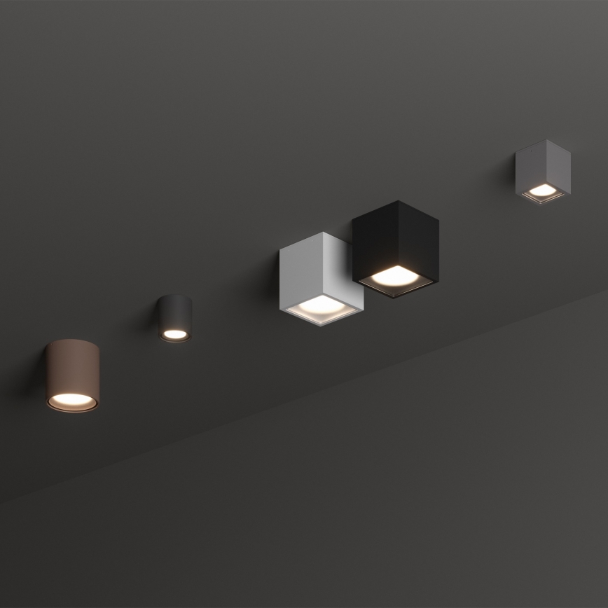 Ideal Lux - Εξωτερικό φωτιστικό σποτ TECHO 1xGU10/20W/230V 9x9 cm IP54 καφέ