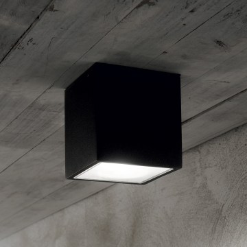 Ideal Lux - Εξωτερικό φωτιστικό σποτ TECHO 1xGU10/20W/230V 9x9 cm IP54 μαύρο