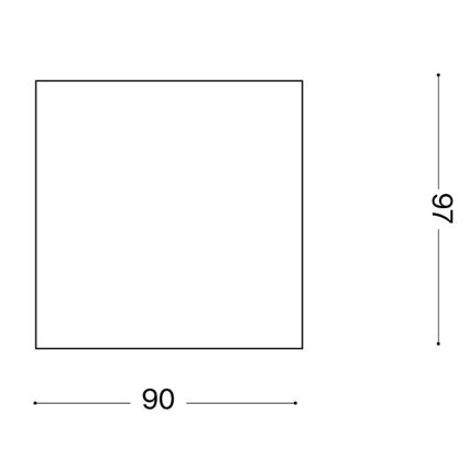 Ideal Lux - Εξωτερικό φωτιστικό σποτ TECHO 1xGU10/20W/230V 9x9 cm IP54 μαύρο