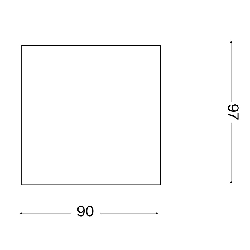 Ideal Lux - Εξωτερικό φωτιστικό σποτ TECHO 1xGU10/20W/230V 9x9 cm IP54 μαύρο