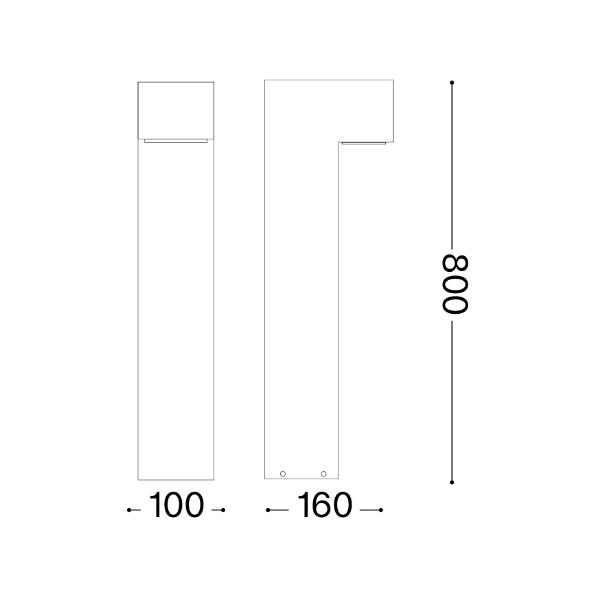 Ideal Lux - Εξωτερικό φωτιστικό SIRIO 1xGX53/9W/230V 80 cm IP65 καφέ