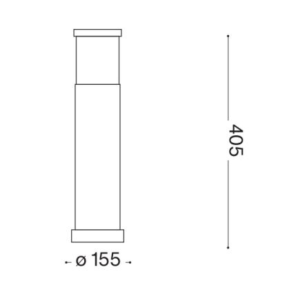 Ideal Lux - Εξωτερικό φωτιστικό TRONCO 1xE27/42W/230V 40 cm IP65 μαύρο