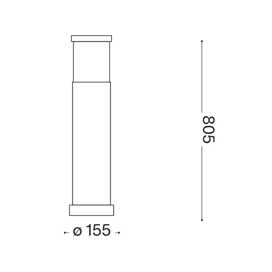 Ideal Lux - Εξωτερικό φωτιστικό TRONCO 1xE27/42W/230V 80 cm IP65 καφέ