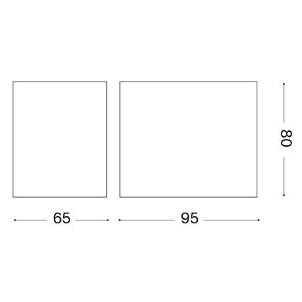 Ideal Lux - Εξωτερικό φωτιστικό τοίχου UP 1xG9/15W/230V IP44 καφέ