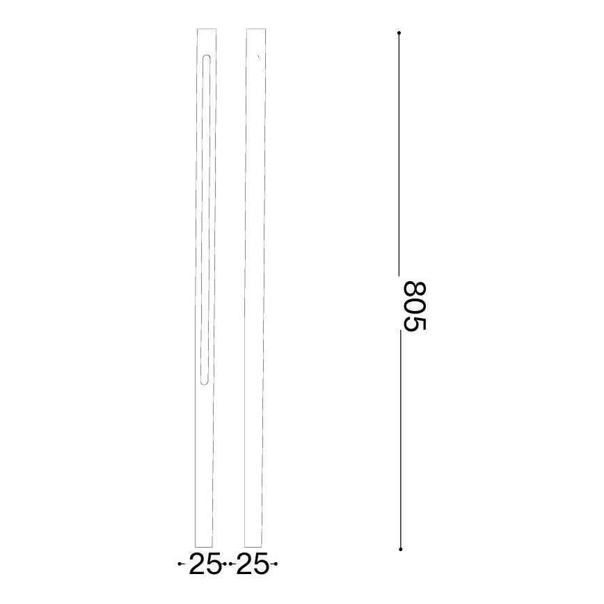 Ideal Lux - Εξωτερικό LED φωτιστικό JEDI LED/12W/230V 80 cm CRI 90 IP65 ανθρακί