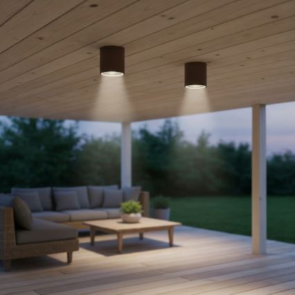 Ideal Lux - Εξωτερικό σποτ GUN 1xGU10/28W/230V Ø 11 cm IP55 καφέ