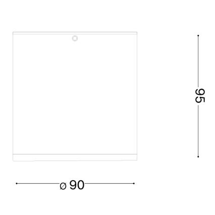 Ideal Lux - Εξωτερικό σποτ TECHO 1xGU10/20W/230V Ø 9 cm IP54 καφέ