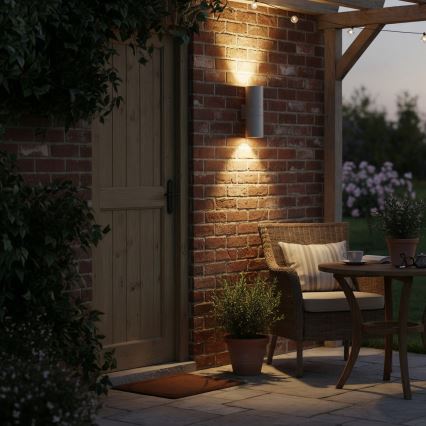 Ideal Lux - Εξωτερικό επιτοίχιο φωτιστικό GUN 1xE27/60W/230V 31 cm IP54 γκρι