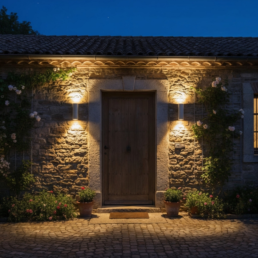 Ideal Lux - Εξωτερικό επιτοίχιο φωτιστικό GUN 1xE27/60W/230V 31 cm IP54 γκρι