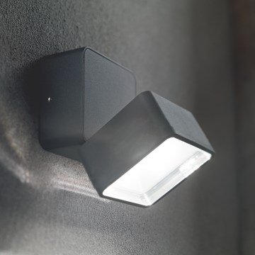 Ideal Lux - Εξωτερικό επιτοίχιο φωτιστικό LED OMEGA LED/7W/230V CRI 90 IP54 ανθρακί