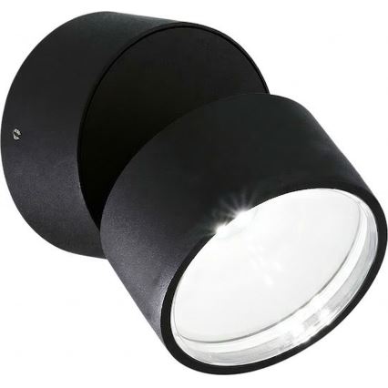 Ideal Lux - Εξωτερικό επιτοίχιο φωτιστικό LED OMEGA LED/7W/230V CRI 90 IP54 μαύρο