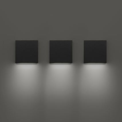 Ideal Lux - Εξωτερικό επιτοίχιο φωτιστικό LED POST-IT LED/3W/12V CRI 90 μαύρο