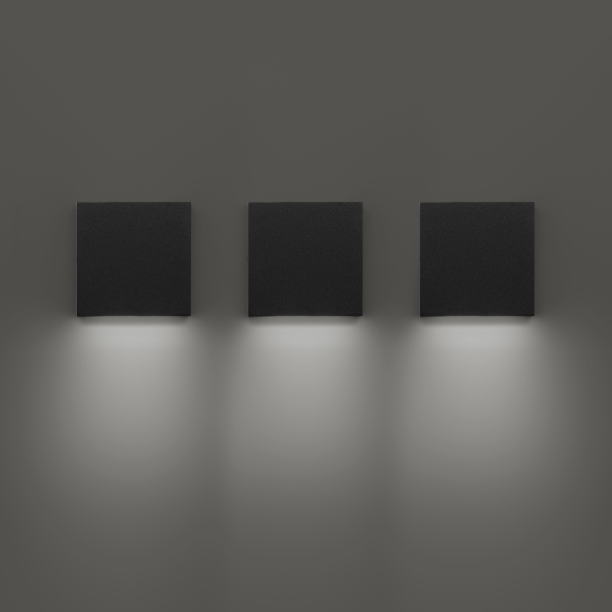 Ideal Lux - Εξωτερικό επιτοίχιο φωτιστικό LED POST-IT LED/3W/12V CRI 90 μαύρο