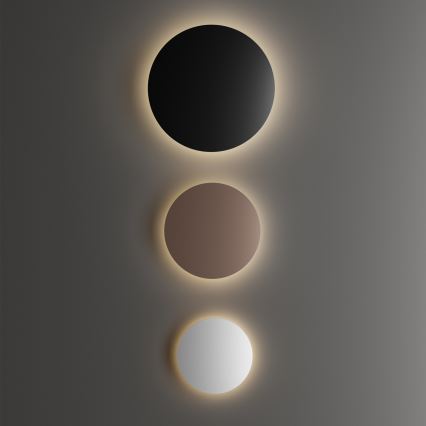 Ideal Lux - Εξωτερικό επιτοίχιο φωτιστικό LED PUNTO LED/12W/230V CRI 90 διάμ. 24 cm IP54 καφέ